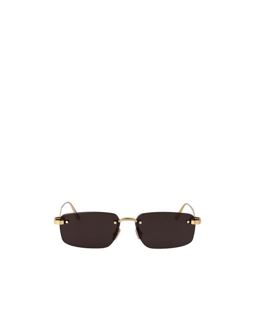 Dior White Rimless Sunglasses
