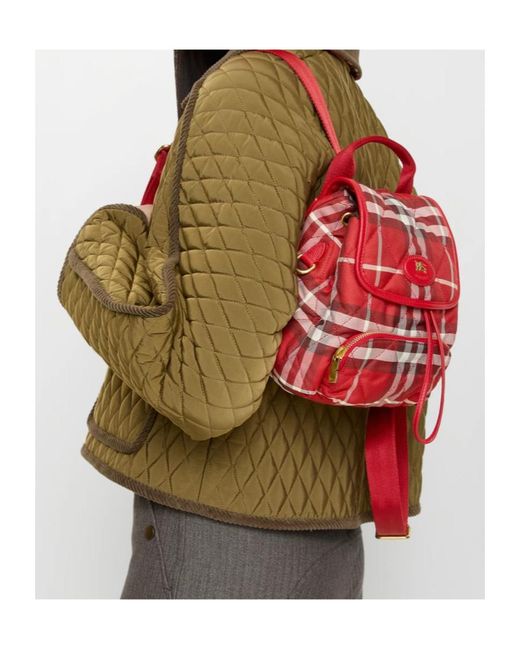 Burberry Red Mini Horseshoe Backpack
