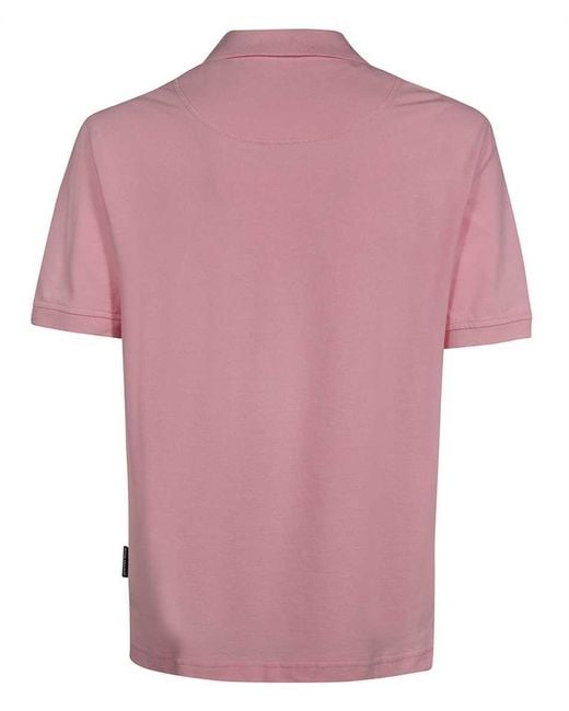 Moose Knuckles Pink Logo Polo Shirt for men