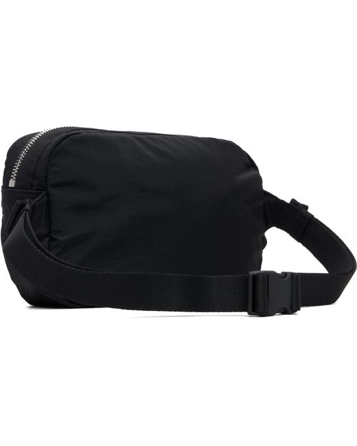 Stone Island Black Logo Patch Belt Bag for men
