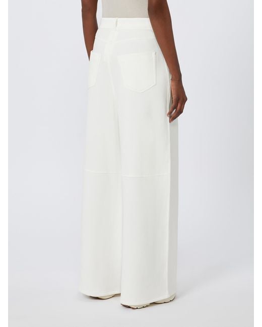 Max Mara White Merlot Wide Leg Trousers