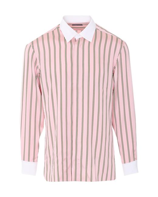 Tom Ford Pink Long Sleeved Striped Shirt for men