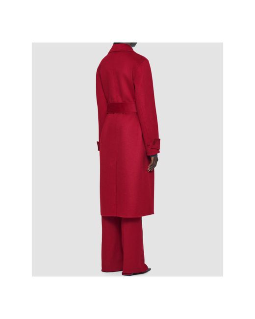 Joseph Red Belted Wrap Coat