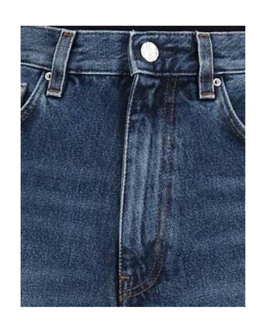 Totême  Blue Totême Mid-Rise Straight-Leg Jeans