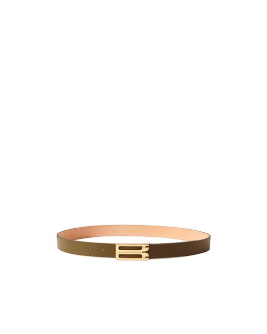 Victoria Beckham White Frame Leather Belt
