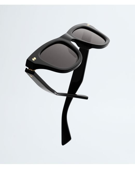 Bottega Veneta Black Dizzy Squared Sunglasses
