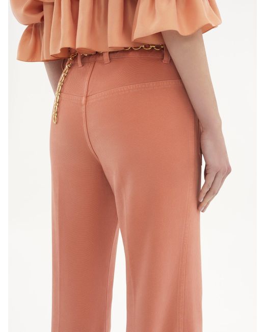 Chloé Pink Cropped Bootcut Trousers