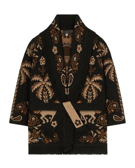 Alanui Black Long-Sleeve Cardigan