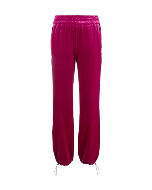 Versace Jeans Red Couture Logo-Tape Elasticated Waistband Track Pants