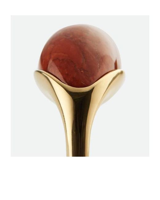 Bottega Veneta Brown Large Drop Marble Ring