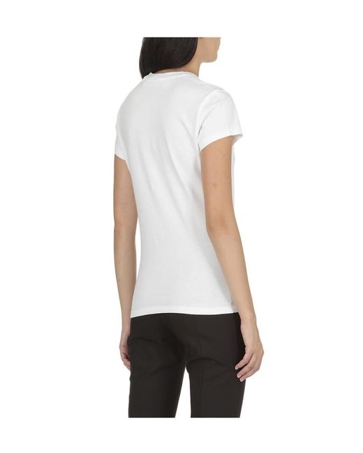 Off-White c/o Virgil Abloh White Crewneck Logo Detailed T-Shirt