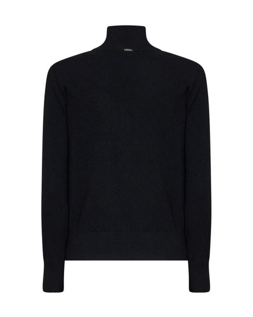 Herno Black Resort Wrap-Effect Sweater