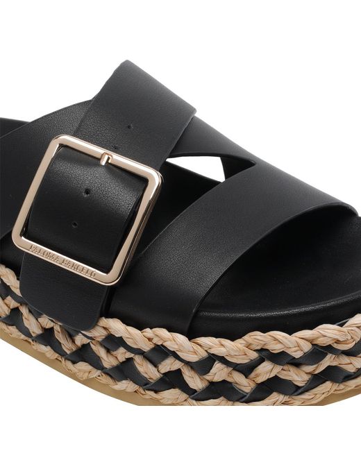 Paloma Barceló Black Paloma Barceló Round Toe Sandals