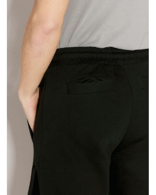 Entire studios Black Utility Wide-Leg Cargo Track Trousers for men