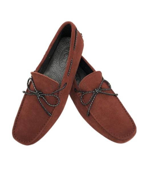 Tod's Brown Flat Business Casual Shoes for men