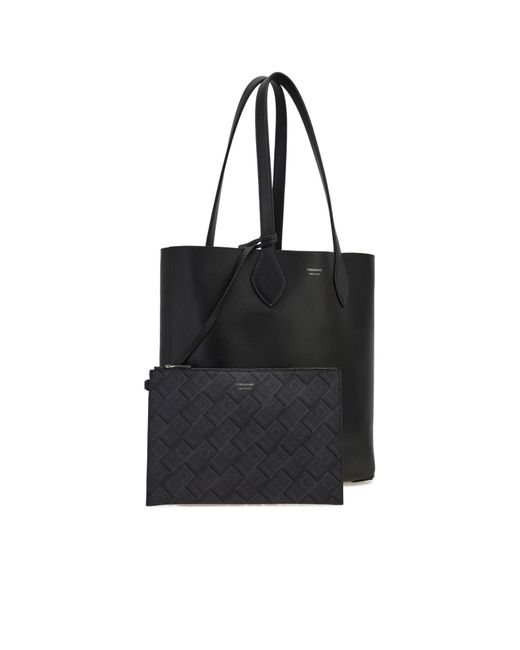 Ferragamo Black Double Handle Shoulder Bag for men