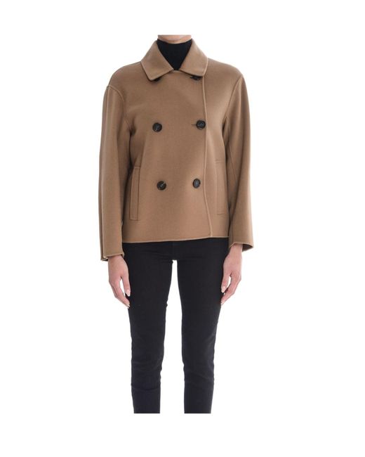 Max Mara Natural Long-Sleeved Coat