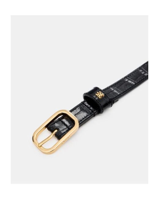 Amiri White Ma Logo Plaque Buckled Belt for men