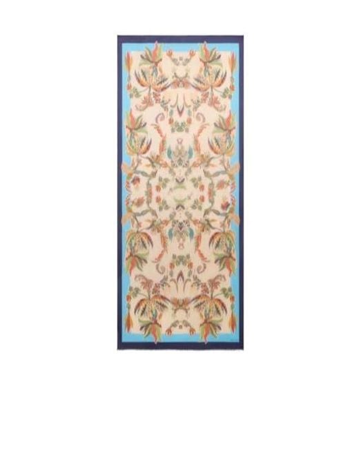 Etro Natural Patterned Frayed-Edge Scarf