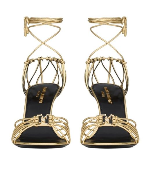 Saint Laurent Metallic Babylone Sandals