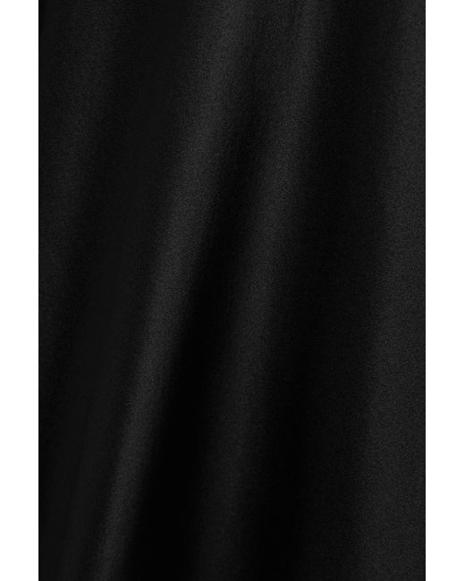 Brandon Maxwell Black Silk Satin Maxi Dress