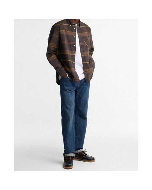 Barbour Brown Plaid Shirt for men