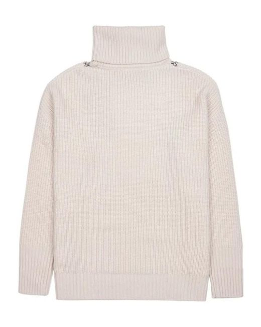 Max Mara Natural Turtleneck Sweater