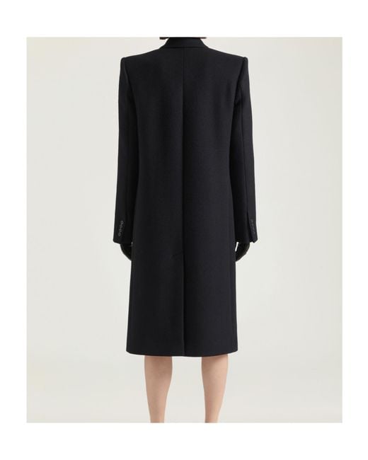 Givenchy Black Wool Overcoat