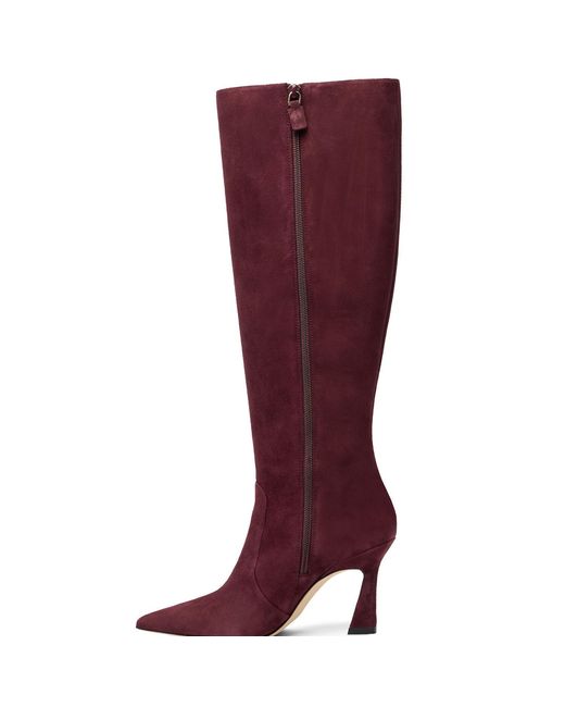 Stuart Weitzman Red Vinnie Zip Boot 85