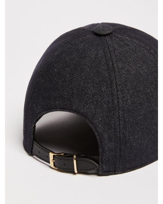 Max Mara Blue Denim Baseball Cap