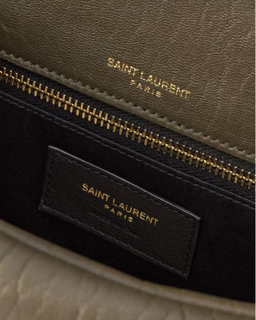 Saint Laurent Metallic Calypso Medium Grain Shoulder Bag