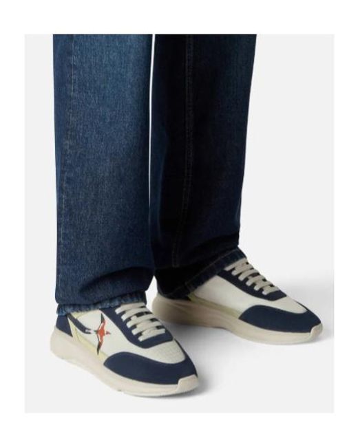 Axel Arigato Blue Embroidered Low-Top Sneakers for men