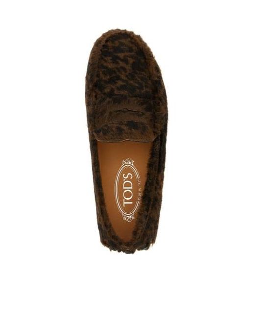 Tod's Brown Gommino Macro Loafers