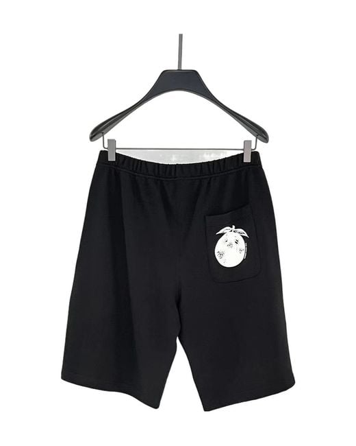 KENZO Black Logo Logo Shorts for men