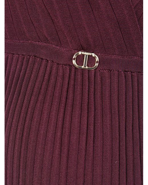 Twinset Purple Wrap Maxi Dress