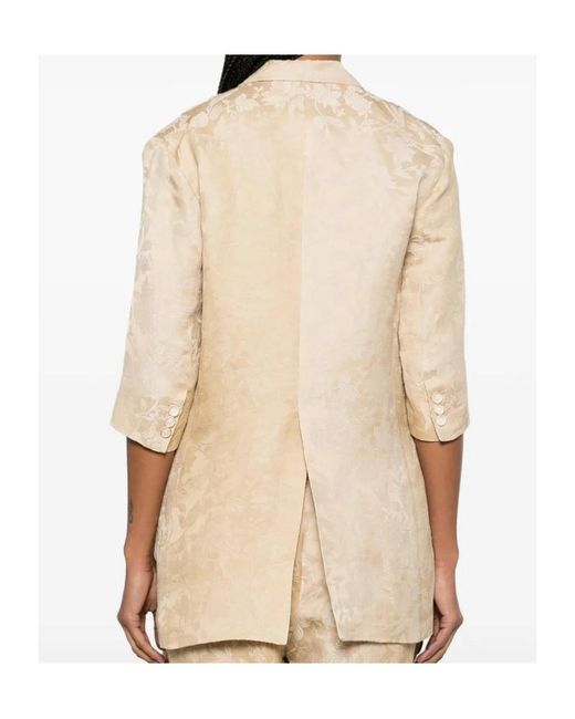 Uma Wang Natural Long-Sleeved Suit Jacket