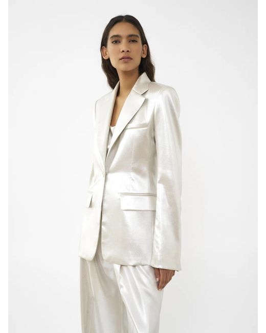 Chloé White Chloé Single-Breasted Tailored Jacket