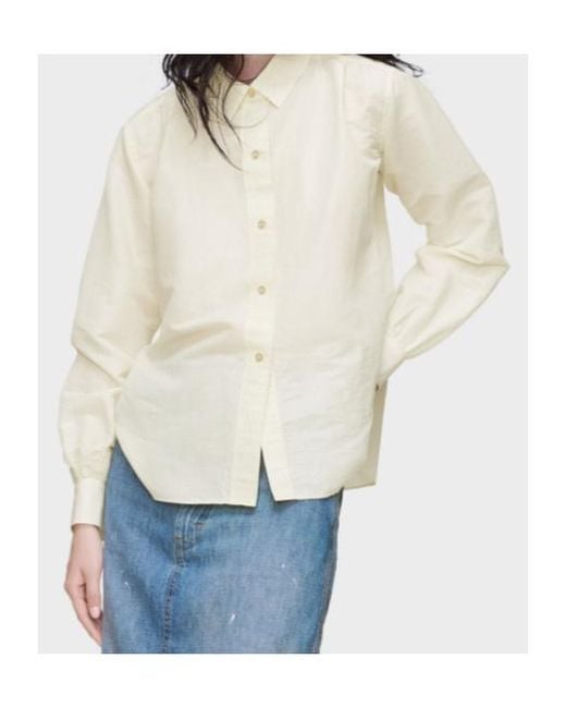 Maison Margiela White Tie-Waist Silk Cotton Shirt
