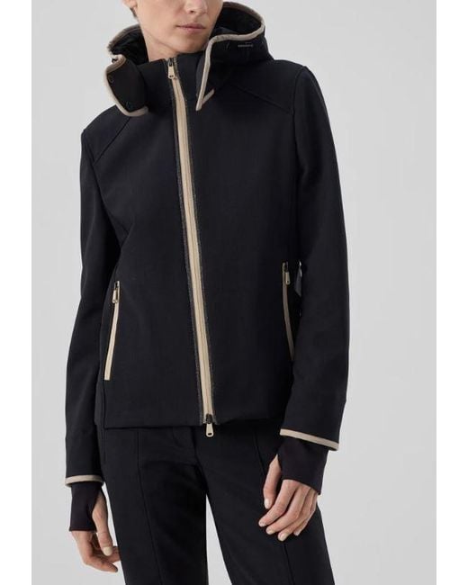 Brunello Cucinelli Black Hooded Virgen Wool Jacket