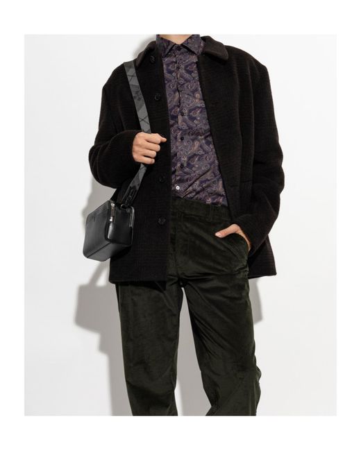 Etro Blue Collared Long-Sleeved Shirt for men
