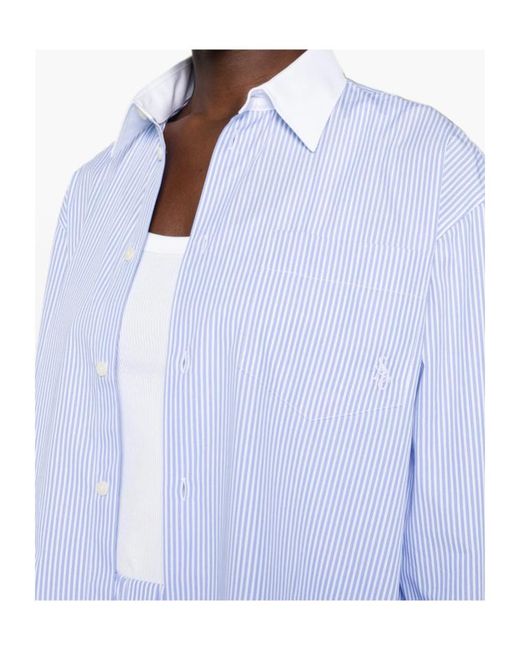 Sporty & Rich White Striped Shirt