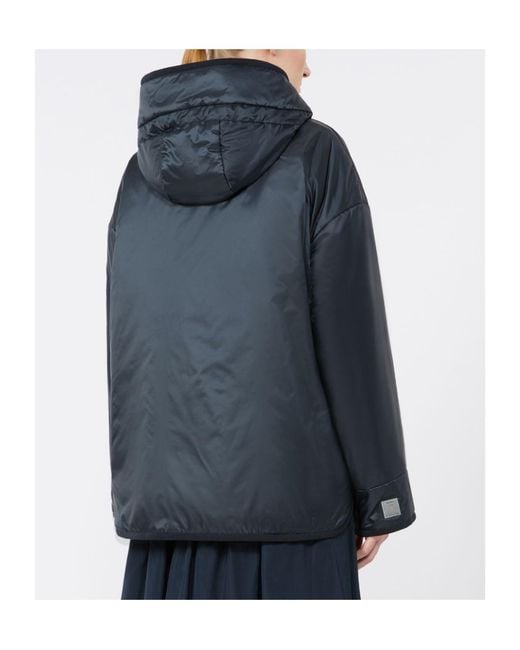 Max Mara Blue The Cube Mtccleo Hooded Coat
