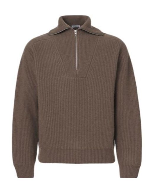 Jil Sander Brown Wool Sweater for men