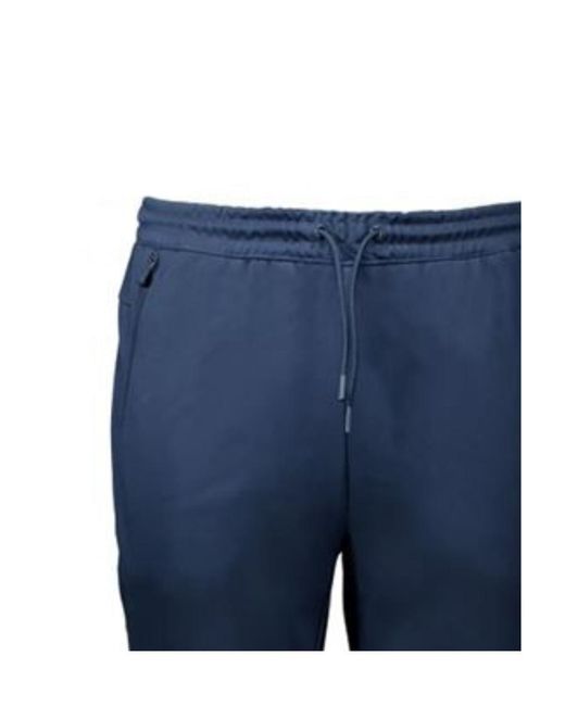 Boss Blue Logo-Laced Sweatpants for men