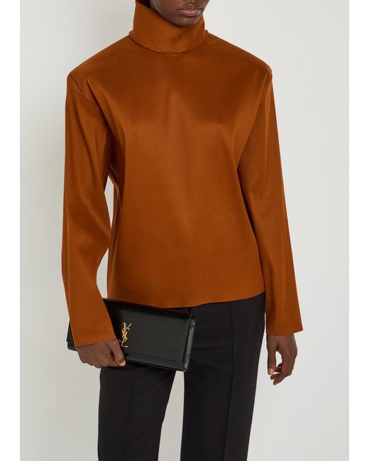 Saint Laurent Black Cowhide Clutch
