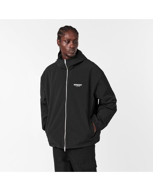 Represent Black Windproof Coat for men