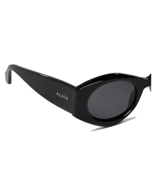 Alaïa White Alaïa Oval-Frame Sunglasses