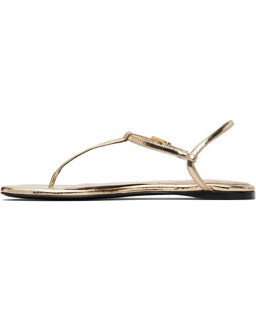 Paris Texas White Metallic Flat Sandals