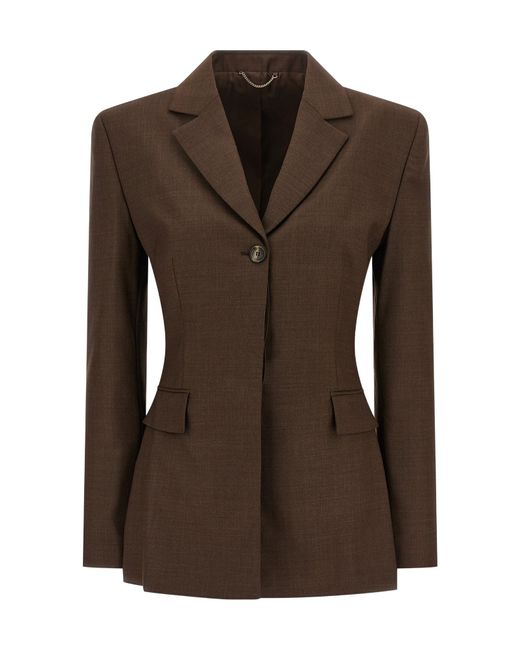 Magda Butrym Brown Hourglass Blazer