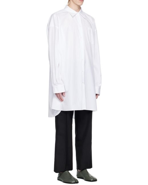 Maison Margiela White Knee-Length Shirt